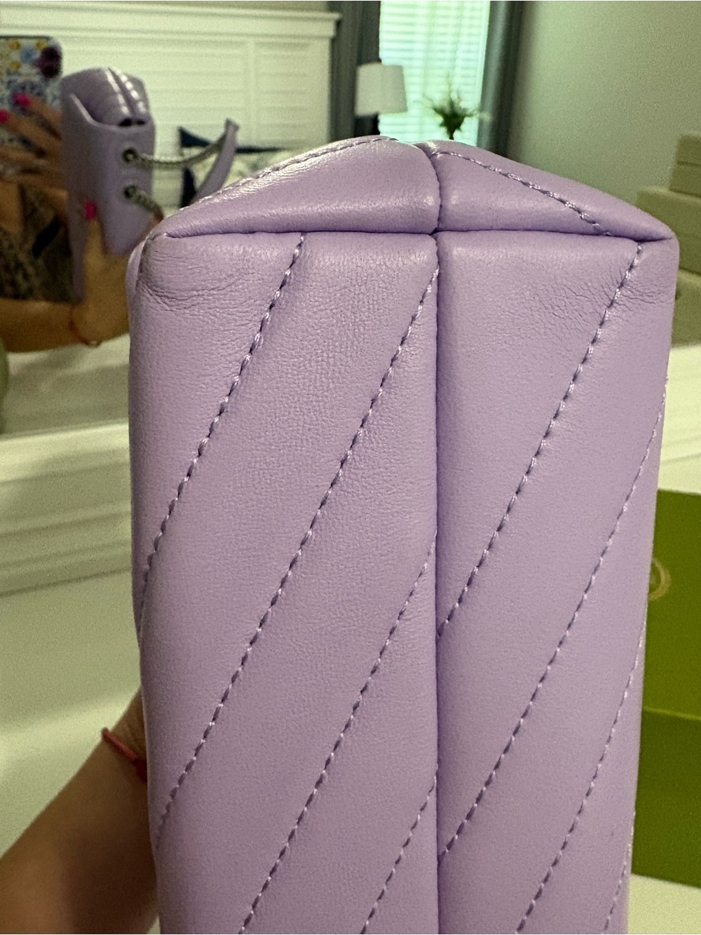 Tory Burch Lavender Quilted Leather Convertible Shoulder Bag - Picture 7 of 12